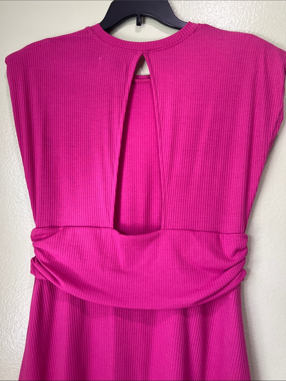 AND NOW THIS Fuchsia Ribbed Mini Dress - Picture 5 of 6